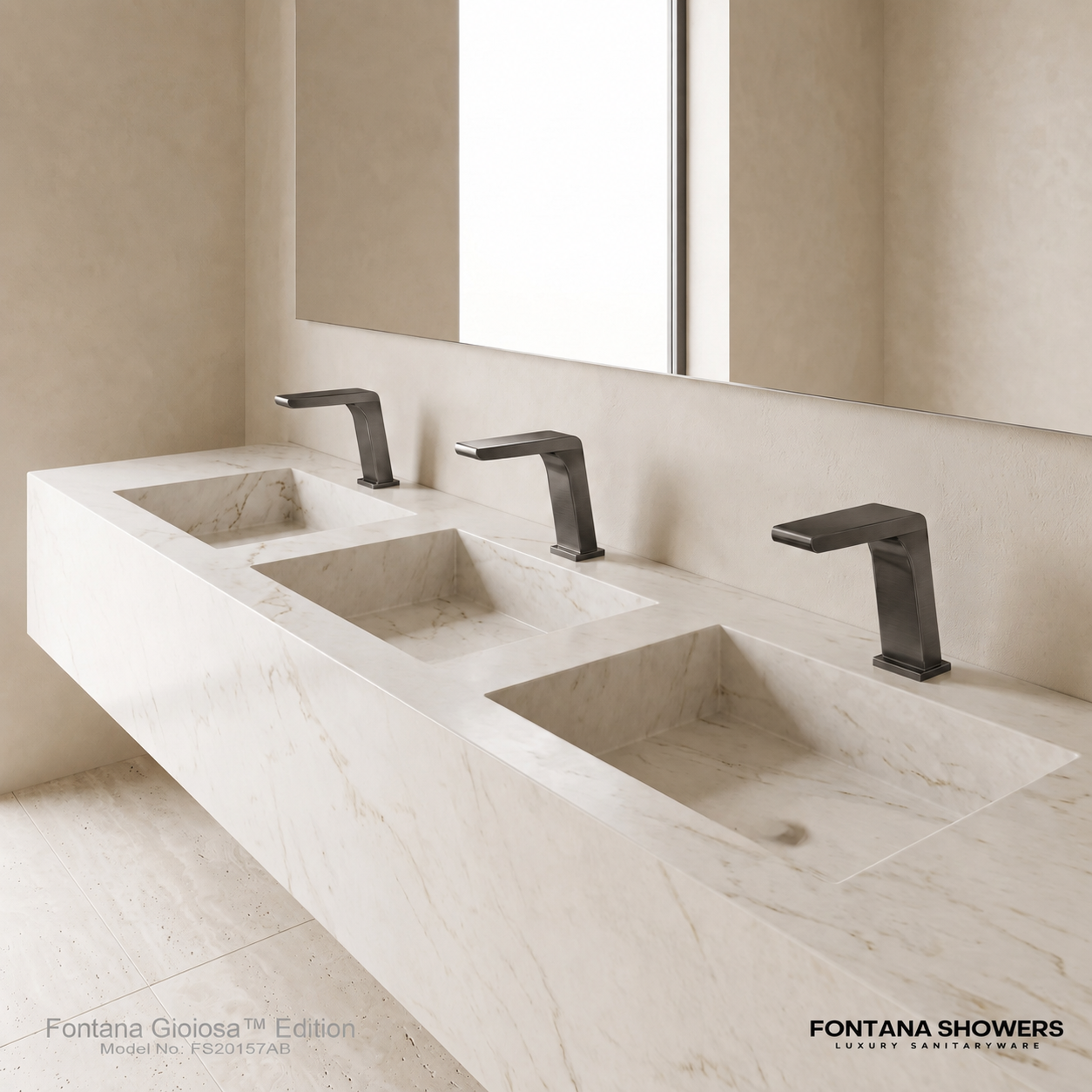 Fontana FS20157GMG Gun Metal Gray Touchless Faucet